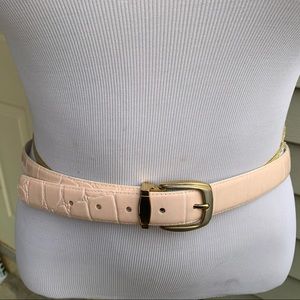 Pink genuine leather belt size L